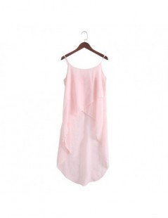 Camis Summer Women Camsis Robe Sexy Casual Sling Strap Chiffon Beach tops - pink - 4E3928428256-2 $13.02
