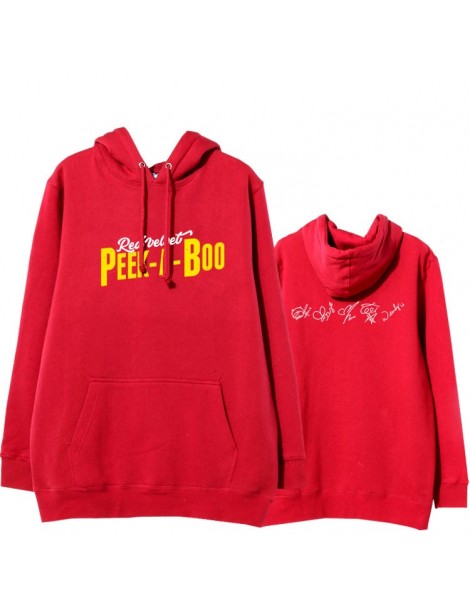 Hoodies & Sweatshirts Kpop red velvet new album perfect velvet peek-a-boo same printing fleece hoodies for fans unisex pullov...