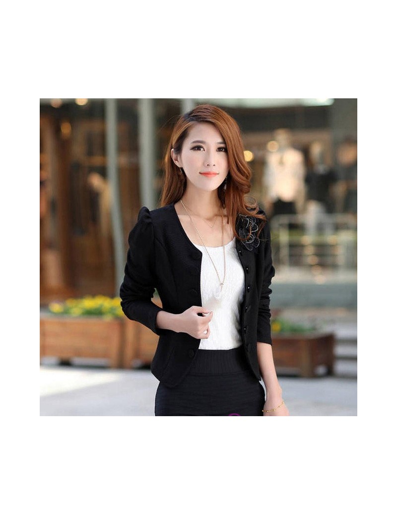 Women Slim Blazer Top Formal Work Jacket Ladies Long Sleeve