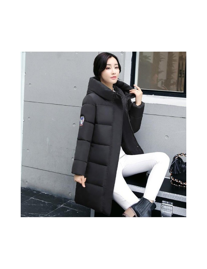 Parkas white women winter hooded warm coat plus size candy color cotton padded jacket female long parka womens wadded jaqueta...