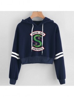 Hoodies & Sweatshirts 2019 RIVERDALE Southside Women sexy Lovely crop top hoodies Serpent Print harajuku hot sale casual hood...
