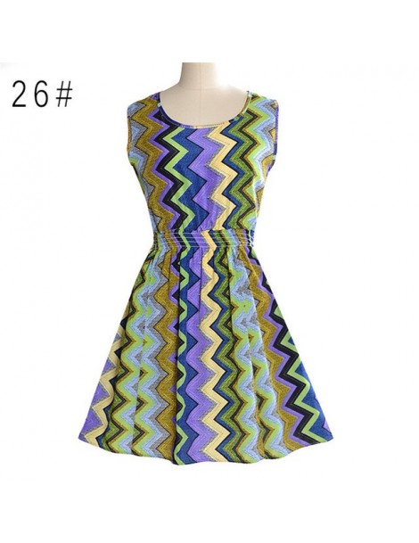 Dresses Sexy Summer Vacation Beach Dress 2019 Female O-neck Tank Dress Sleeveless Sling Dresses For Women Casual Colorful ves...