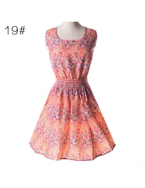 Dresses Sexy Summer Vacation Beach Dress 2019 Female O-neck Tank Dress Sleeveless Sling Dresses For Women Casual Colorful ves...