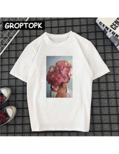 T-Shirts Portrait Photography Flower Girl Female T-shirt Summer Cotton White TShirt Women Clothes 2019 Harajuku Vogue Top Tee...