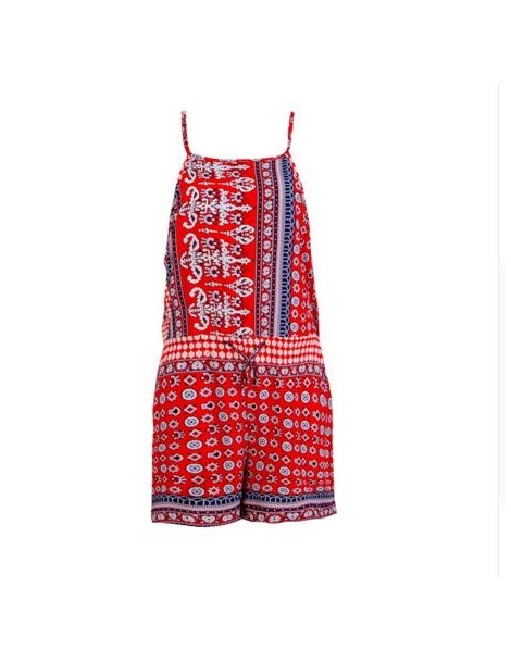 Rompers 2018 New Jumpsuit Womens Summer Playsuit Casual Sexy Womans Sleeveless Beach Rompers Womens Print Jumpsuit Loose Mini...