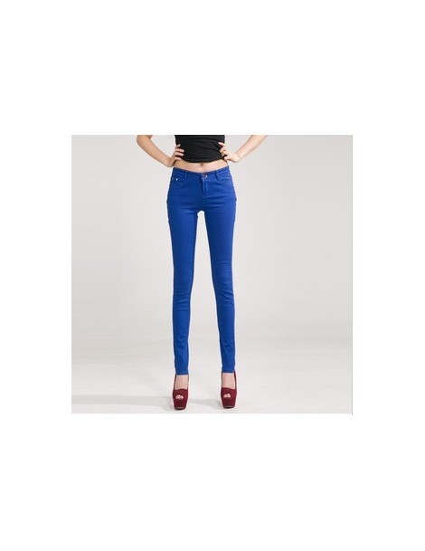 Jeans Women's Candy Pants 2019 Pencil Jeans Ladies Trousers Mid Waist Full Length Zipper Stretch Skinny Women Pant WKP004 - s...