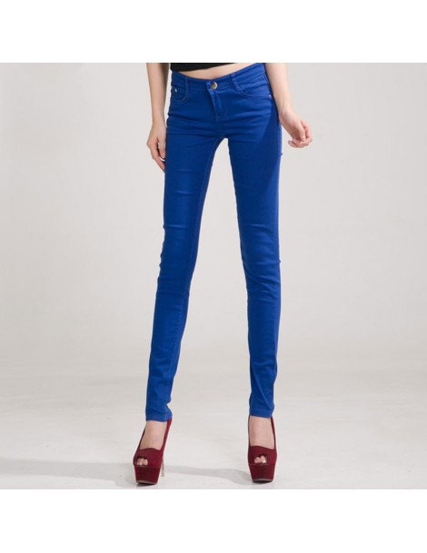 Jeans Women's Candy Pants 2019 Pencil Jeans Ladies Trousers Mid Waist Full Length Zipper Stretch Skinny Women Pant WKP004 - s...