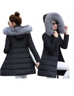 Parkas womens winter jackets and coats 2019 Parkas for women 4 Colors Wadded Jackets warm Outwear With a Hood Large Faux Fur ...
