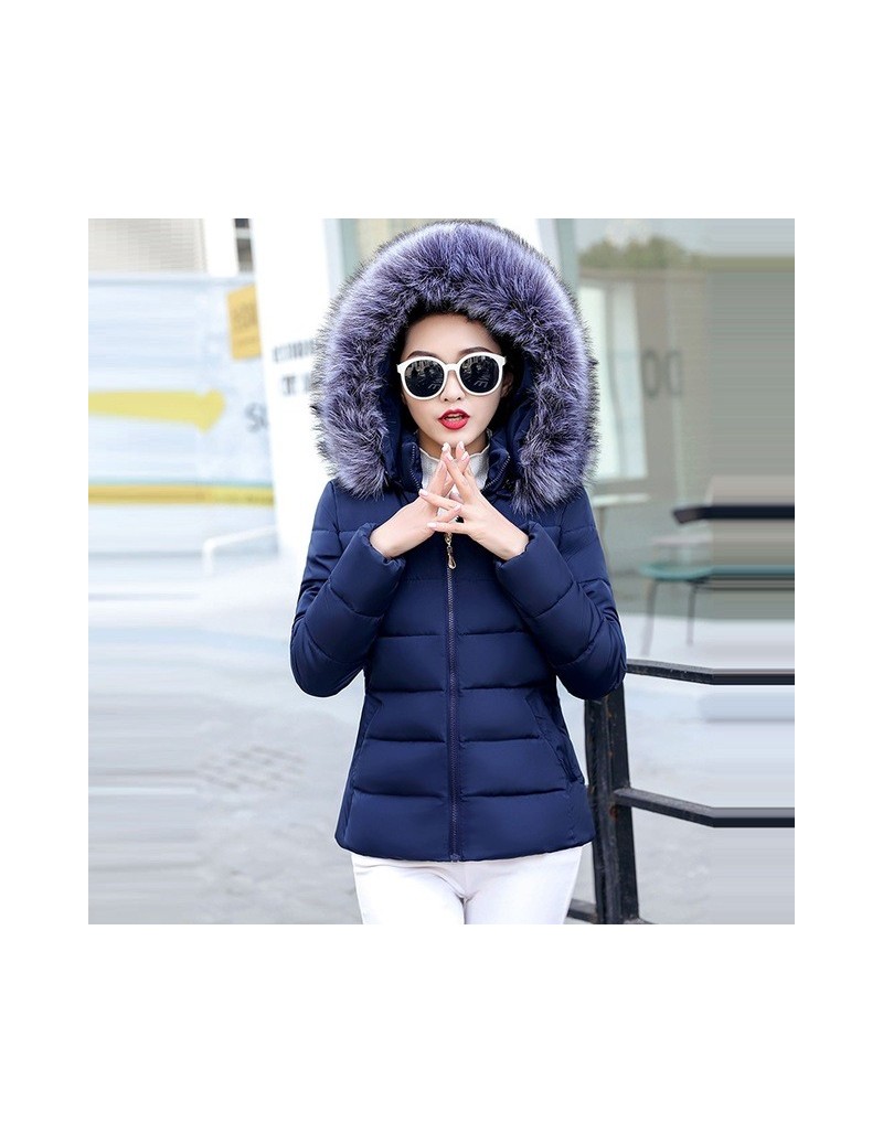 womens winter jackets New 2019 Parkas for women Wadded Jackets With a Hood Large Faux Fur Warm Winter Coat Women Plus size 5...