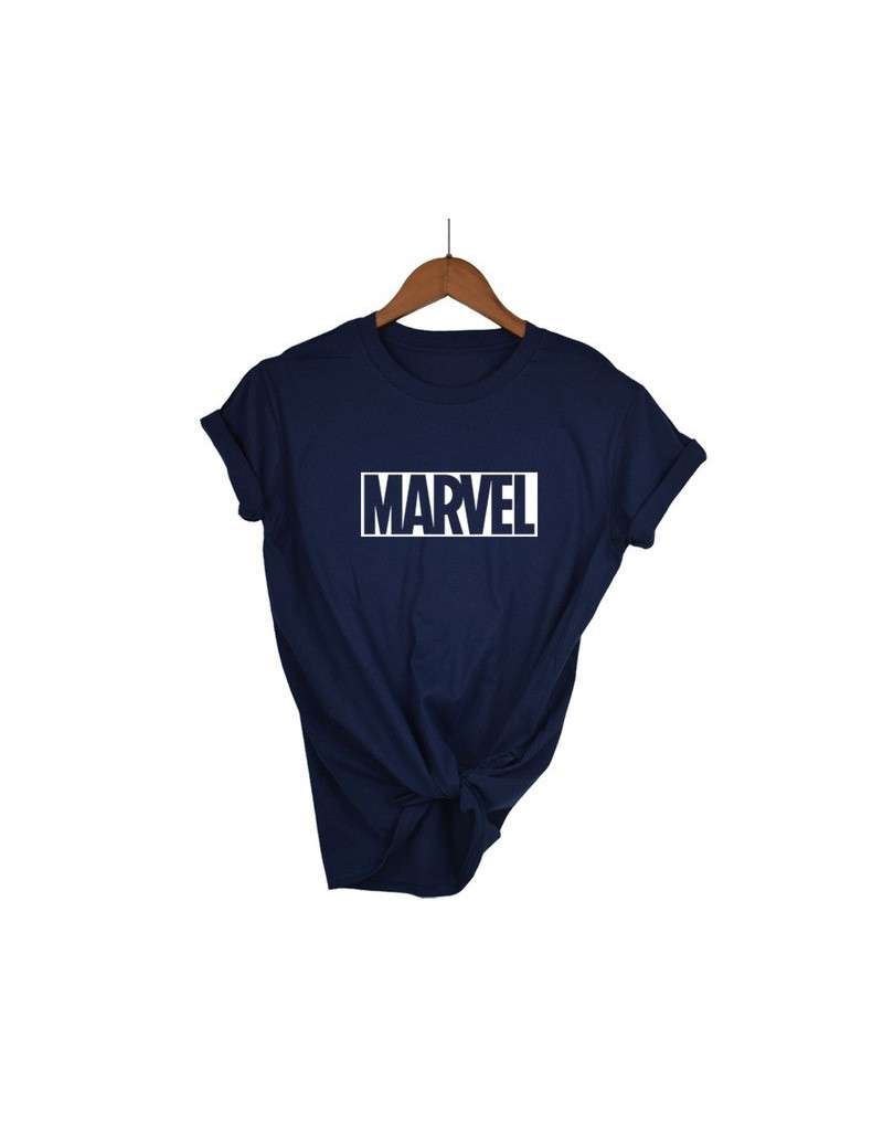 New Fashion 2018 MARVEL t-Shirt woman cotton short sleeves Casual male tshirt marvel t shirts tops tees plus size - Navy Blu...