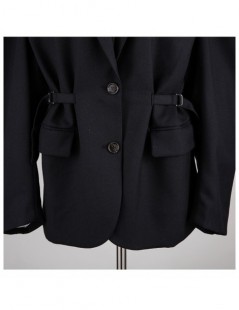 Blazers Women Blazer Single Breasted Long Sleeve Ladies Black Blazer Coat Belt Loose Female Suit Jacket Chic Womens Jacket Ne...