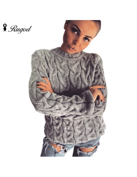 Pullovers Women 2019 Spring Twisted Knitted Sweaters and Pullovers Spring Winter Loose Knitwear O Neck Long Sleeve Sweter muj...