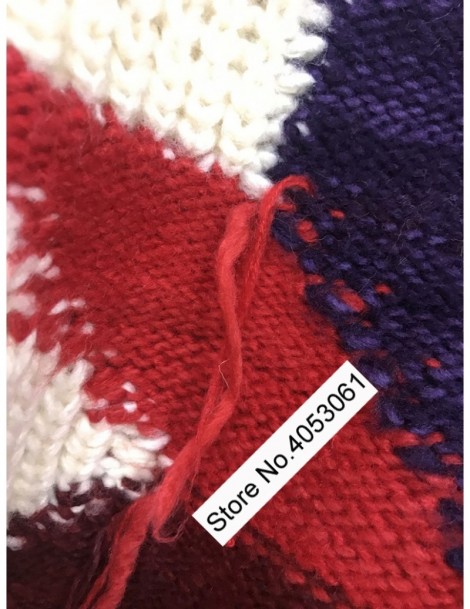 Pullovers Stylish Wool Blend Contrast Geometric Weaving Thick Stand Collar Knit Sweater - Women Fall/Winter 2019 Fashion Knit...
