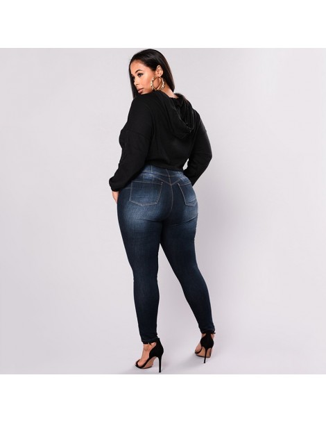 Jeans 5XL Plus Size Women Jeans Feminino Casual Push Up Denim Jeans Strech High Waist Winter Skinny Pants Slim Fit Bodycon Tr...