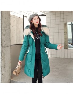 Parkas Coat Jacket Hooded Winter Jacket Women parkas 2019 New women's jacket fur collar Outerwear Female plus Size coats - Gr...