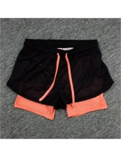 Shorts 2019 Summer Women Cotton Mesh Short Pants Work-out Two Layer Fitness Fold Short Pants Cool Wear Drawstring Clothing - ...
