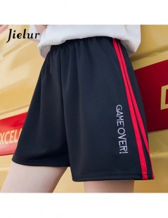 Shorts High Waist Shorts Summer Black Sports Shorts Women Side Stripe Embroidery Letters Pockets Harajuku Short Pants Spodenk...