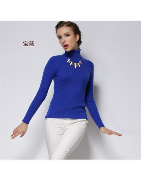 Pullovers Anti-season clearance autumn and winter thick cashmere sweater female high collar Slim bottoming shirt pullover swe...