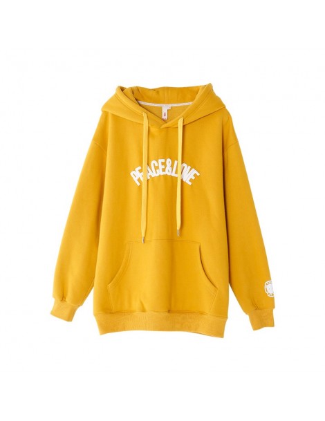 Hoodies & Sweatshirts 2019 New Fresh Hooded Thicken Mid-Length Sweatshirt for Female Fleece Pullover Loose Casual Hoodies Wit...