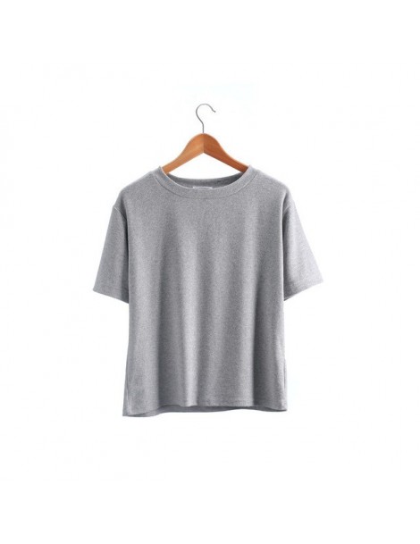 T-Shirts Best friends T Shirt Women New t-shirts women 2018 vogue Vintage tshirts cotton women O Neck Short Sleeve - Gray - 4...