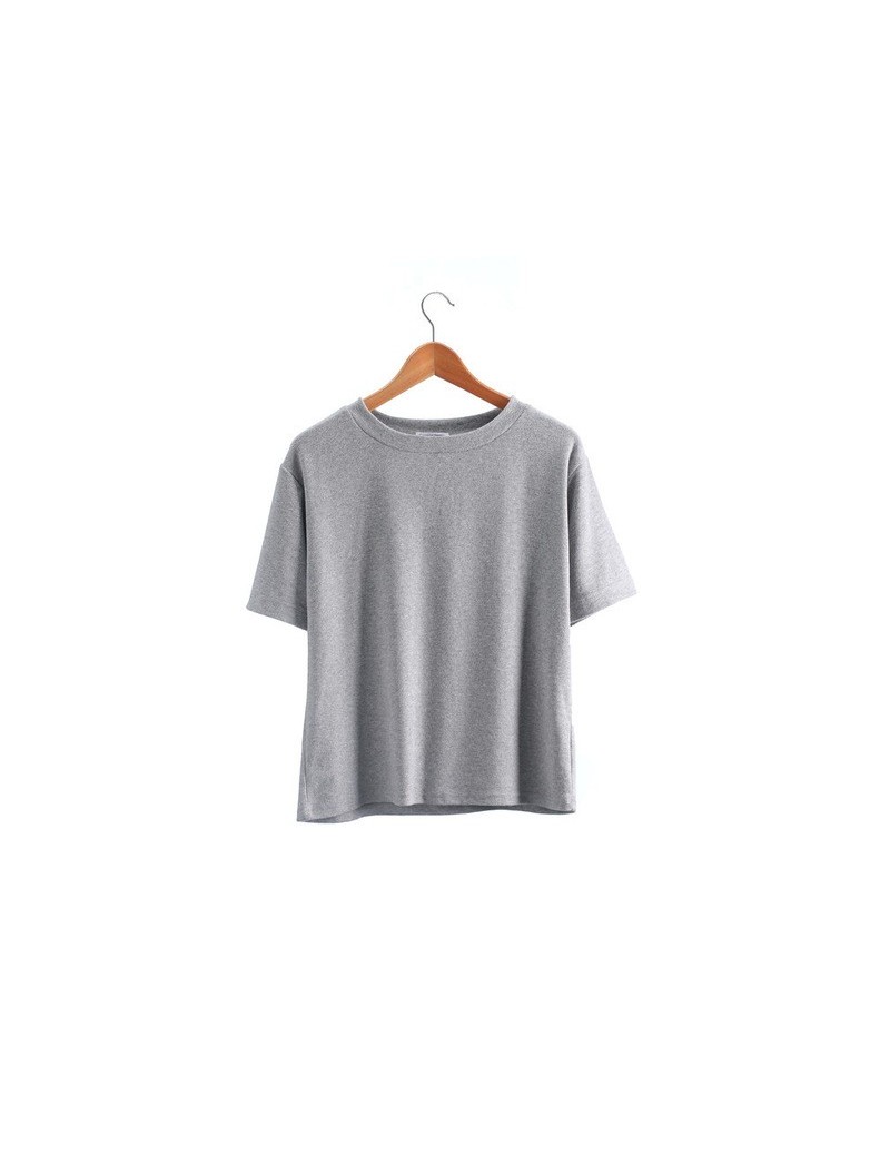 T-Shirts Best friends T Shirt Women New t-shirts women 2018 vogue Vintage tshirts cotton women O Neck Short Sleeve - Gray - 4...