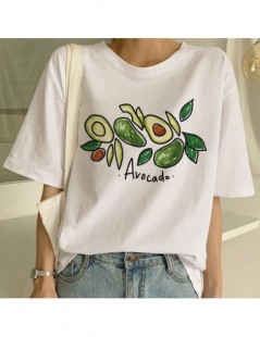 Cartoon Avocado Vegan Short Sleeve Cute T-shirt Womens Small Fresh Casual T Shirt Harajuku Ullzang Tshirt Fashion Top Tee Fe...