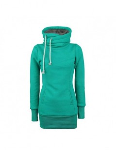 Hoodies & Sweatshirts Hot Women Lady Top Hoodie Long Sleeve Drawstring Pocket Solid Color For Autumn Winter MSK66 - Green - 4...