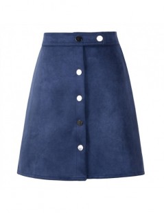 Skirts 2019 Winter Women Suede Button Mini Vintage Style A Line Skirts High Waist Black Wrap Ladies Short Skirt Tutu Saia S10...