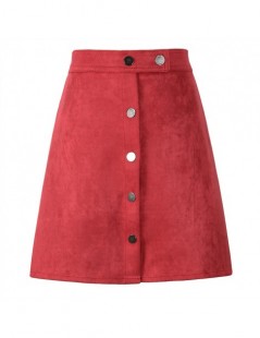 Skirts 2019 Winter Women Suede Button Mini Vintage Style A Line Skirts High Waist Black Wrap Ladies Short Skirt Tutu Saia S10...