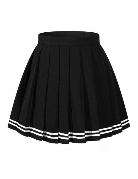 Skirts Women High Waist Pleated Skirt Mini Skirts Girl School Uniform Plaid Skirt Cosplay Costumes - Dark gray - 4I3066173332...