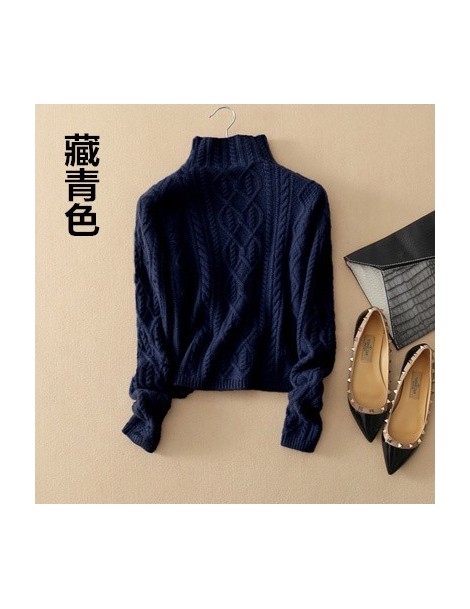 Pullovers Sweater Women 's Cashmere Knit Jacket Autumn Winter Housewife Sweater High Collar Sweater Standard Pullover S-XL - ...