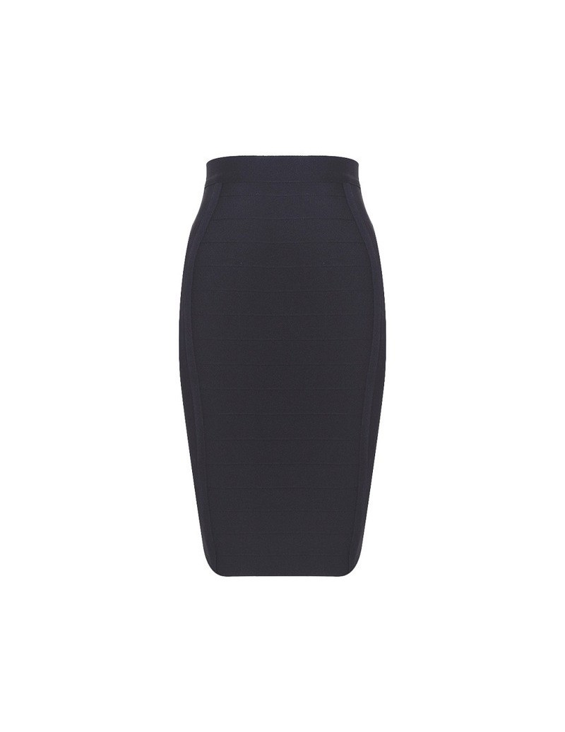 Skirts Fashion Pencil Bandage Skirt High Waist Horizontal stripes Skirt Cheap XL - Black - 4D3029822916-1 $42.51