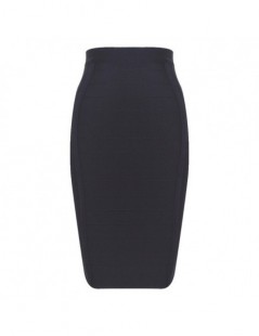 Skirts Fashion Pencil Bandage Skirt High Waist Horizontal stripes Skirt Cheap XL - Black - 4D3029822916-1 $23.54