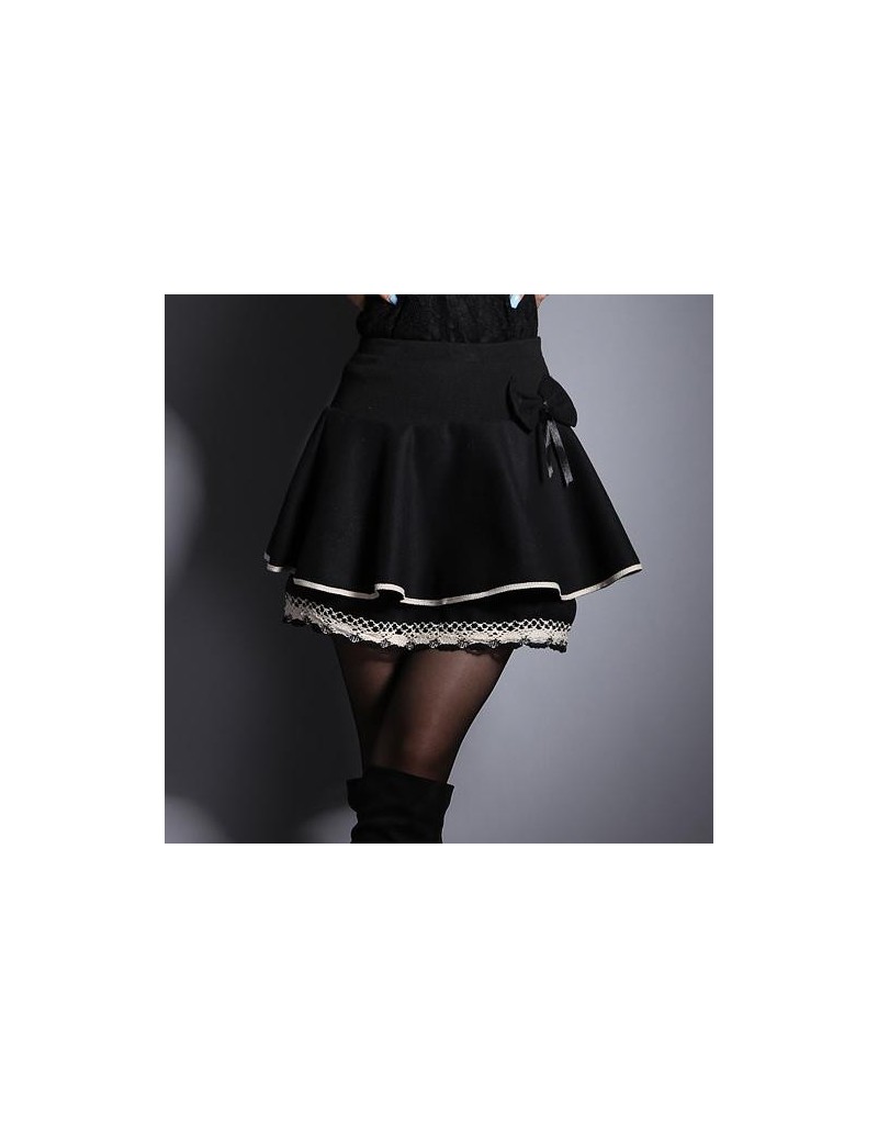 Skirts 2018 Summer Skirt Preppy Style Flower Bow Mini Tutu Skirt Elasticity Lace Skirts Shorts Woman High Waist Large Size - ...
