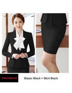 Skirt Suits 2019 New Fashion Slim Suit Women Professional Skirt Suit Two Piece Office Ladies Work Wear Suits Long Sleeve Blaz...