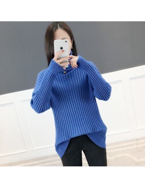 Pullovers Thick Warm Turtleneck Sweater Women Jumper 2019 Winter Long Sleeve Knit Pullover Sweater Female Pull Femme Purple G...
