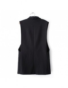 Vests & Waistcoats Long Vest Jacket Women Sleeveless Blazer Feminino Quilted Vests Famous Brand Veste Femme Fashion Button Ve...