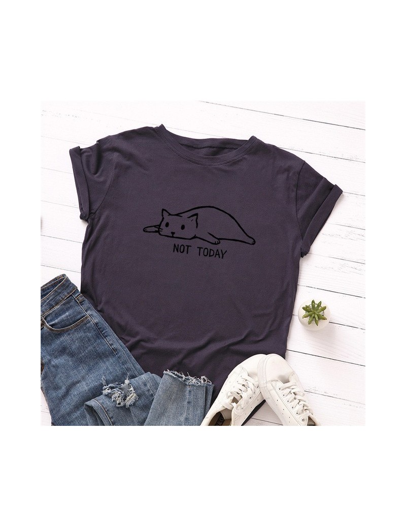 Plus Size S-5XL New Lovely Cat Letter Print T Shirt Women 100% Cotton O Neck Short Sleeve Summer T-Shirt Tops Casual T Shirt...