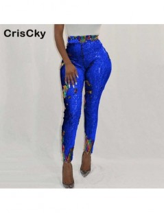 Pants & Capris 2019 New Sequin Long Pants Womens High Waist Sexy Slim Trousers Ladies Party NightClub Party Sexy Casual Pants...