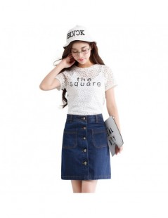 Skirts On sale 2019 Summer Korean Mini denim Jeans Skirt slim Waist Skirts Summer Cheap sweet harajuku mini high quality Skir...