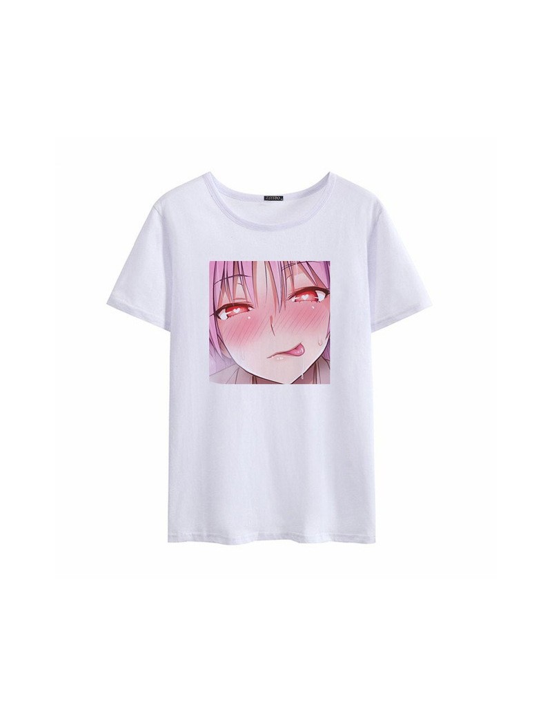 Summer new female Japanese cartoon short-sleeved T-shirt casual printing Harajuku large size O-neck cute tops - 3 - 47411437...