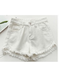 Shorts South Korea New Candy Color Denim Shorts Summer Women Burrs Tassel Students Cowboy Shorts - Green - 4D3865514310-5 $17.89