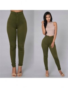 Jeans Solid Wash Skinny Jeans Woman High Waist NEW Denim Pants Plus Size Push Up Trousers 2018 warm Pencil Pants Female - Red...