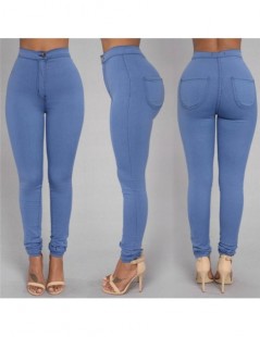 Jeans Solid Wash Skinny Jeans Woman High Waist NEW Denim Pants Plus Size Push Up Trousers 2018 warm Pencil Pants Female - Red...