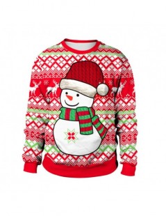 Pullovers 2019 Ugly Christmas Sweater For gift Santa Elf Funny Pullover Womens Mens Jerseys and Sweaters Tops Autumn Winter C...