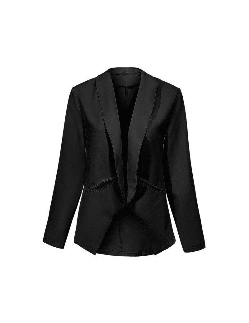 Blazers Women Ladies Blazer Suit Long Sleeve Turn Down Neck Button Solid Work Office Slim Jacket Coat Cardigan blazer feminin...