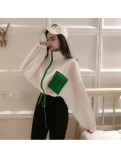 Jackets Korean Harajuku Style Summer Jacket Women 2019 New Hit Color Pocket Design Long Sleeve Summer Protection Coat Woman B...