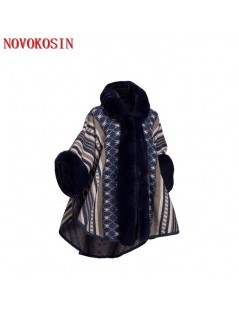 Cardigans 2018 Oversize Knitted Sweater Cardigan With Hat Winter Faux Rabbit Fur Poncho Women Printed Designer Female Long Sl...