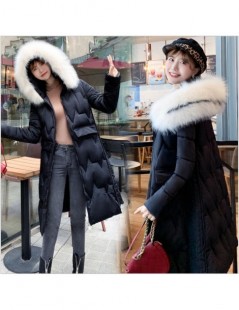 Parkas Plus size Winter Jacket Women Big Fur Collar Hooded coat female Warm Long Thicken Cotton parkas women 3XL Outwear R259...