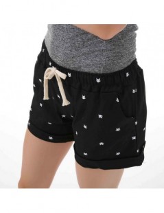 Shorts 2018 summer women's home casual elastic waist cotton shorts printed cat pumping self-cultivation shorts candy shorts -...